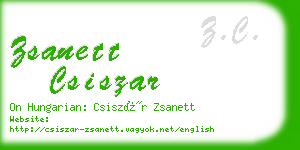 zsanett csiszar business card